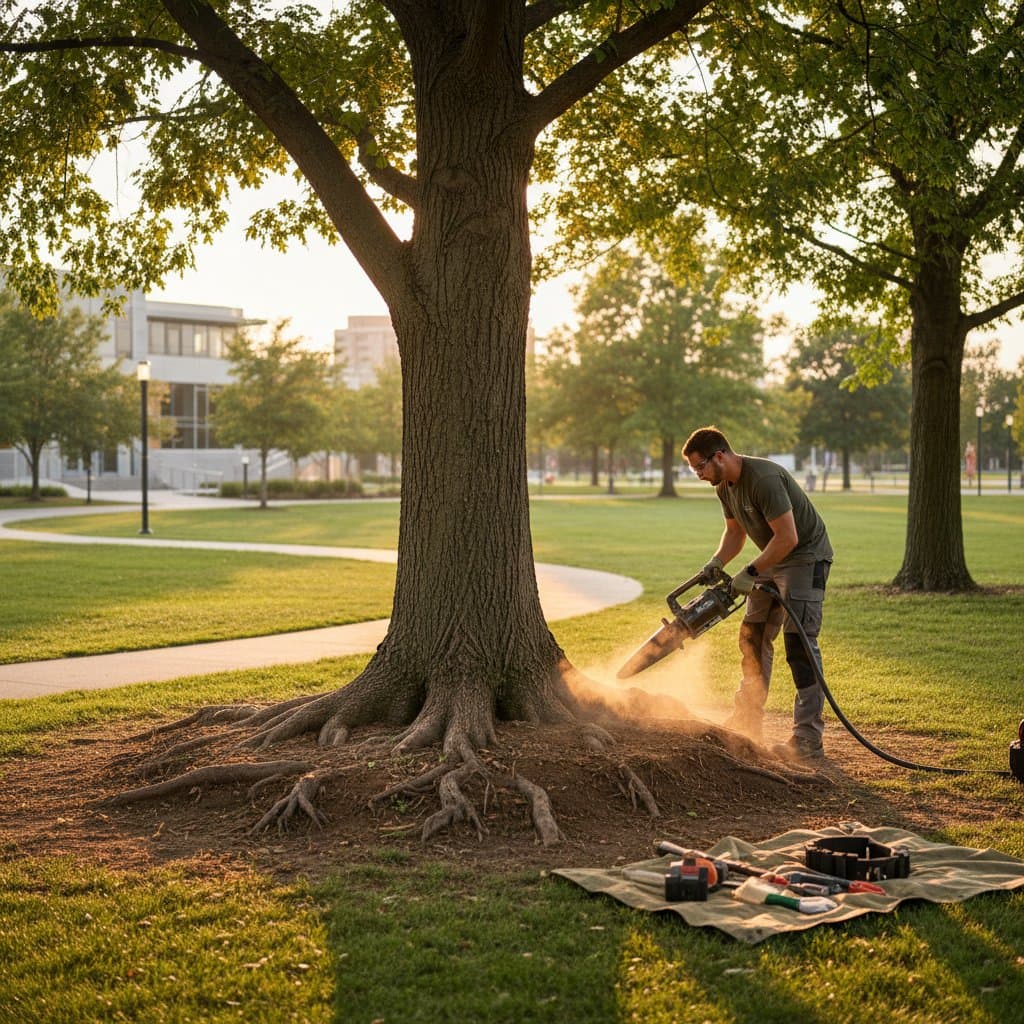 Root Flare Excavation Rescues Suffocating Trees