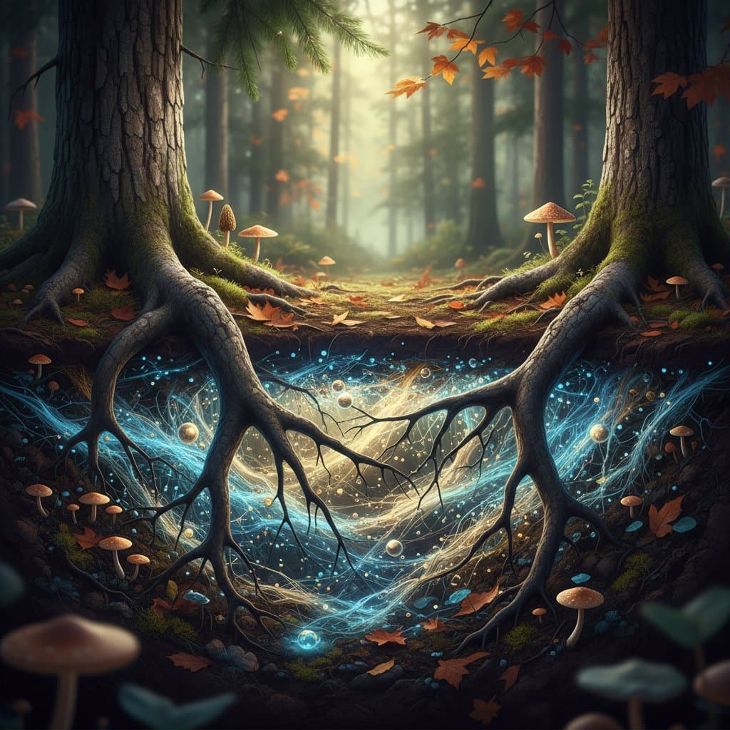 Trees Share Nutrients Through Fungal Networks