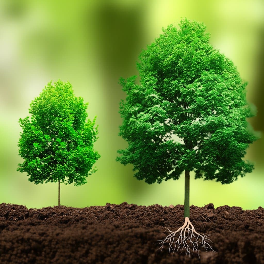 Double Tree Growth with Mycorrhizal Fungi Injections