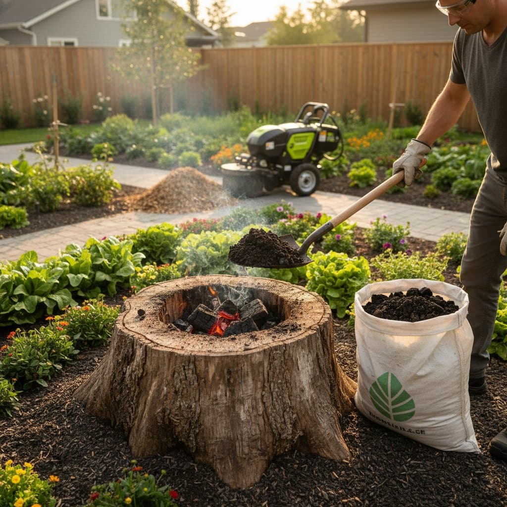 Turn Tree Stumps Into $500+ Biochar Garden Gold