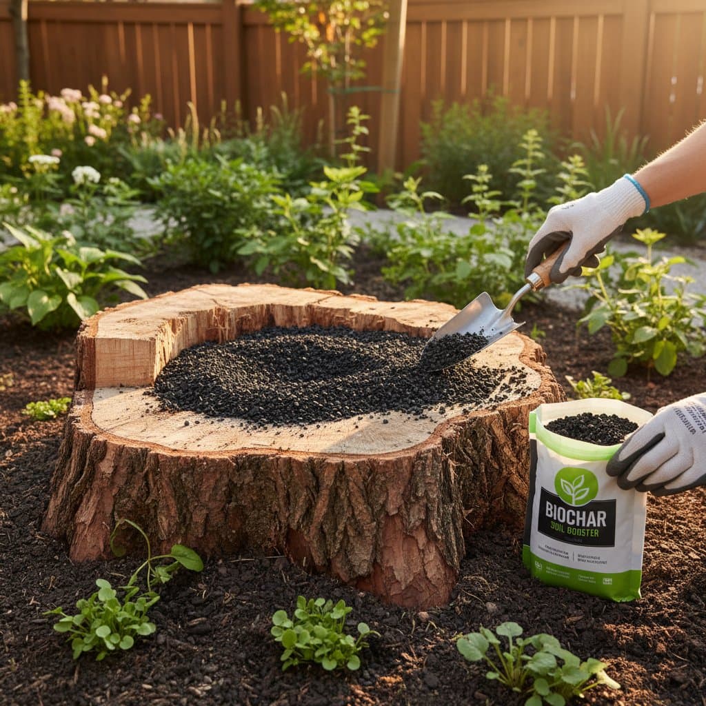 Biochar Stump Treatment Stops 95% of Regrowth Naturally