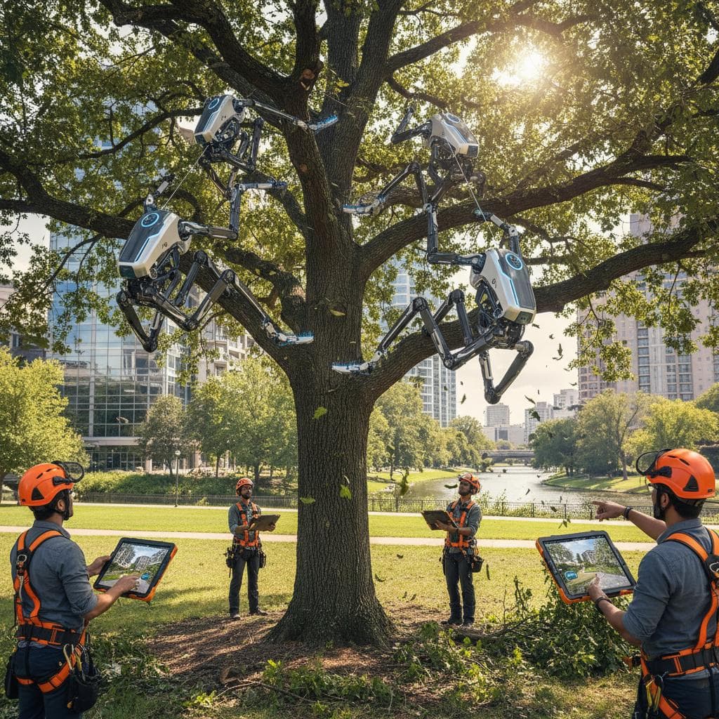 Image for Robot Tree Climbers Prune 3X Faster Than Crews