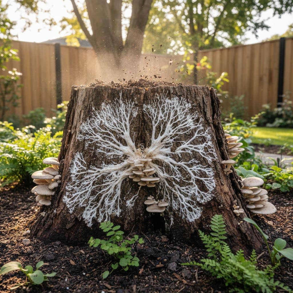 Mycelium Breaks Down Tree Stumps in 90 Days for $50