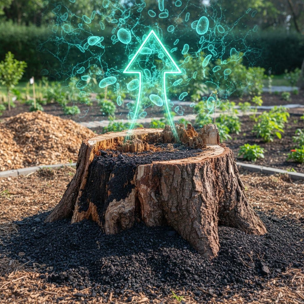 Biochar Cuts Tree Stump Decay Time in Half