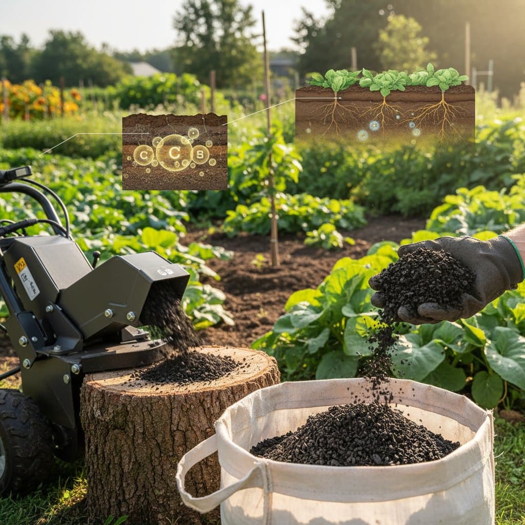 Biochar Stump Grinding Turns Waste into Soil Gold
