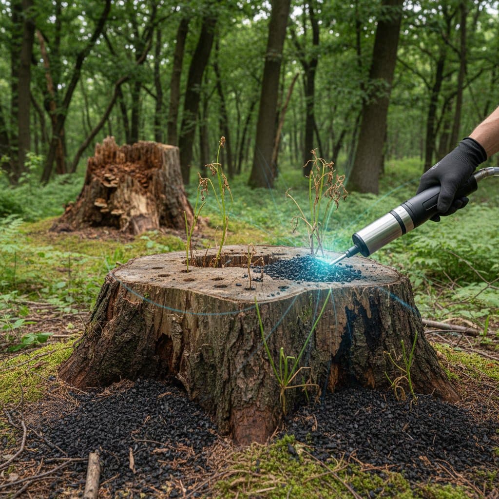Biochar Stops 95% of Stump Regrowth Without Chemicals