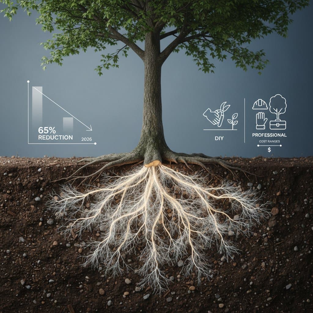 Image for Cut Tree Damage 65% with Mycelium Networks by 2026