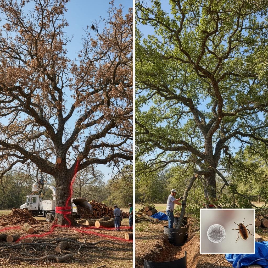 Image for Oak Wilt Doubles Emergency Tree Removal Costs