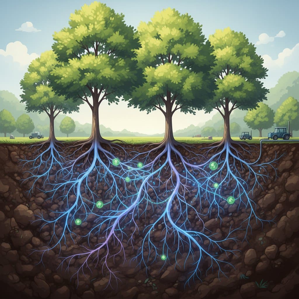 How Fungal Networks Help Trees Thrive Underground