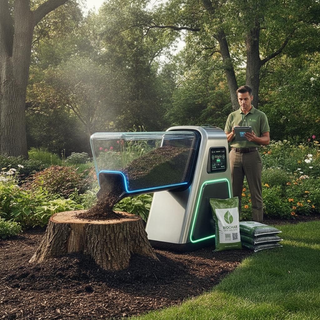 Biochar Turns Tree Stumps Into Premium Soil Amendment