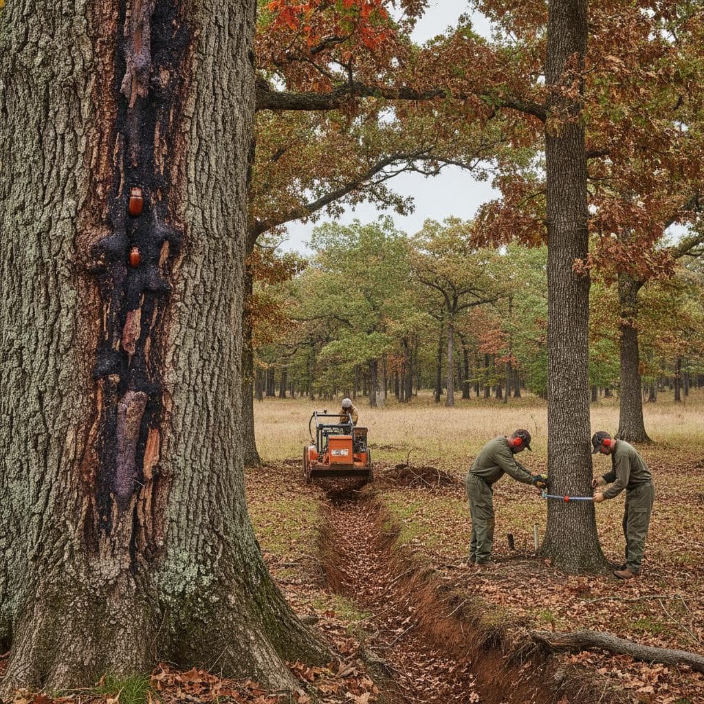 Featured image for Oak Wilt Surges 300%: Treatment Cost Breakdown