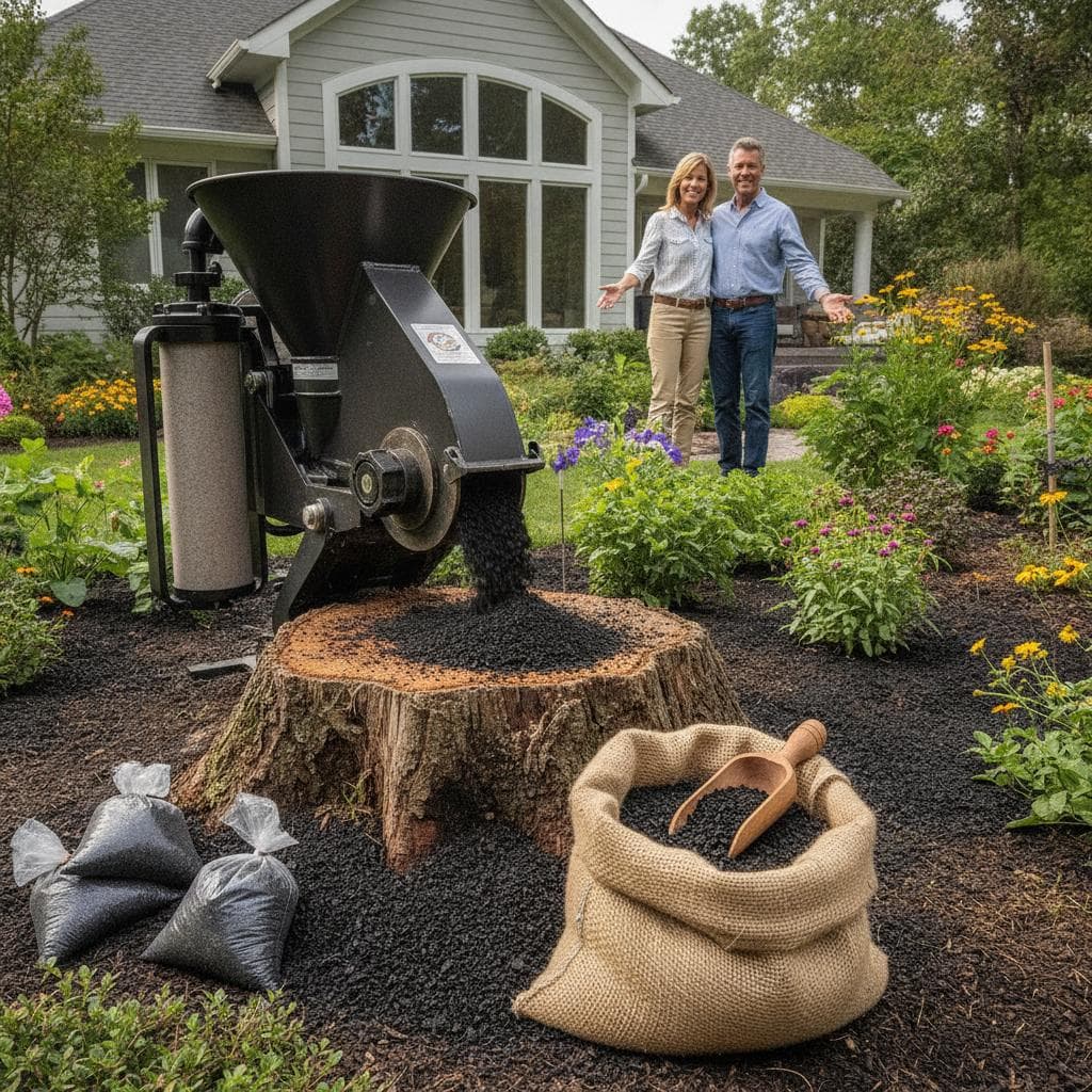 Biochar Stump Grinding Adds $800 Value Per Property