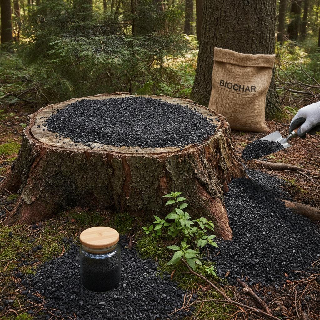 Biochar Stops Tree Stumps From Regrowing in 3 Days