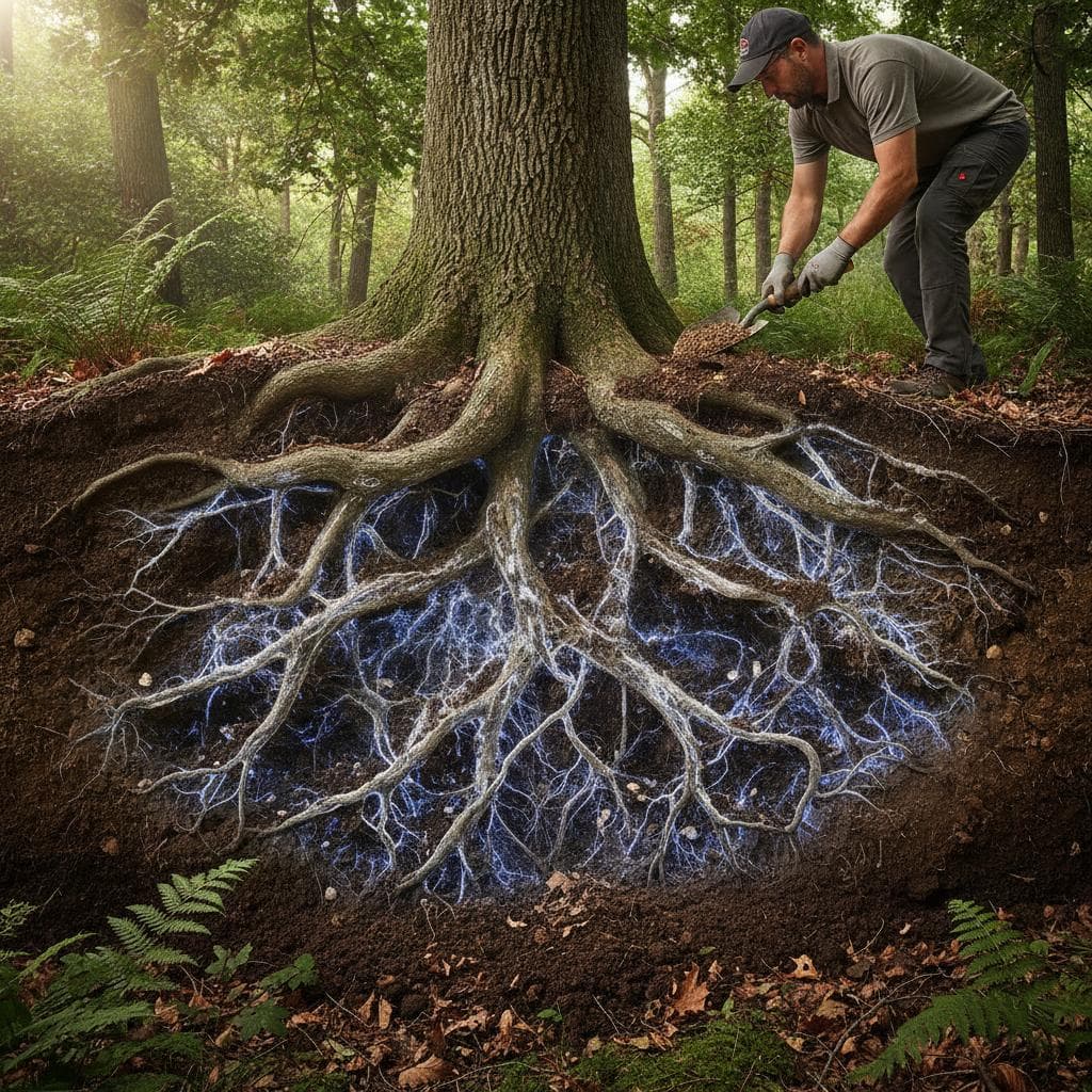 Mycelium Networks Strengthen Tree Roots Naturally